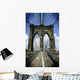 Brooklyn Bridge, New York City, Blue Sky, Urban Setting Wall Mural