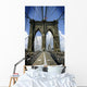 Brooklyn Bridge, New York City, Blue Sky, Urban Setting Wall Mural