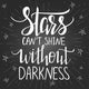 Modern lettering inspirational quote on black background. Wall Mural