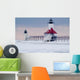 St., Joseph North Pier Lighthouse in Winter Wall Mural