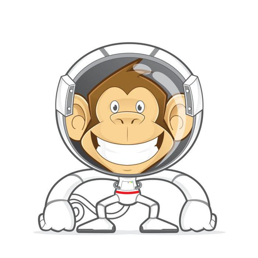 Monkey Wearing Astronaut Costume Wall Decal