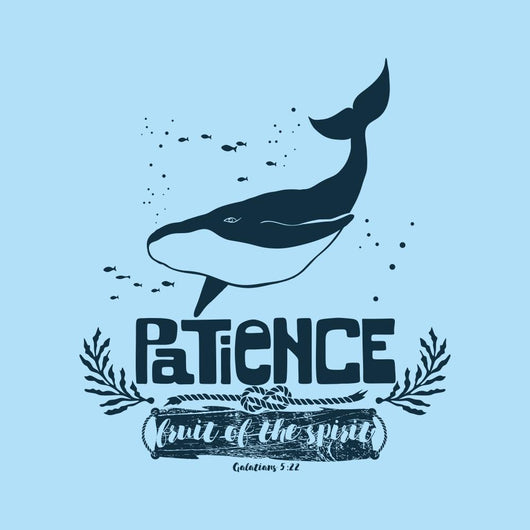 Biblical illustration. Christian lettering. Fruit of the spirit - patience. Galatians 5:22 Wall Mural