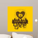 Biblical illustration. Christian lettering. Fruit of the spirit - love. Galatians 5:22 Wall Mural
