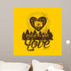 Biblical illustration. Christian lettering. Fruit of the spirit - love. Galatians 5:22 Wall Mural
