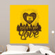 Biblical illustration. Christian lettering. Fruit of the spirit - love. Galatians 5:22 Wall Mural