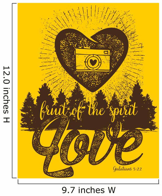 Biblical illustration. Christian lettering. Fruit of the spirit - love. Galatians 5:22 Wall Mural
