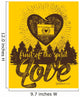 Biblical illustration. Christian lettering. Fruit of the spirit - love. Galatians 5:22 Wall Mural