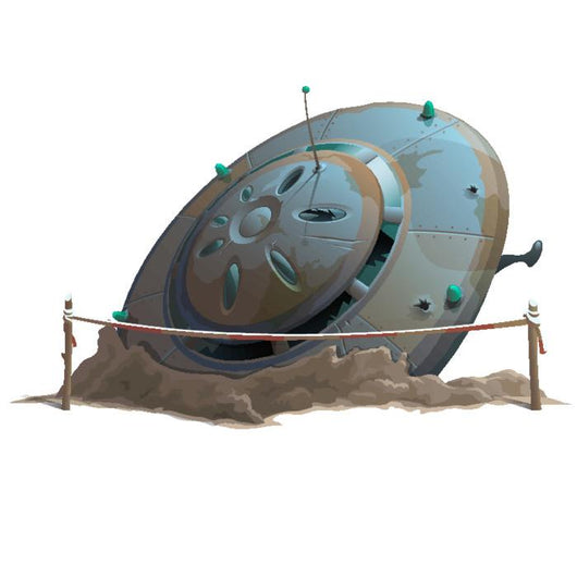 Ugo Landed or Crashed Wall Decal