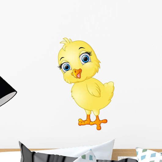 Happy chicks cartoon Wall Decal