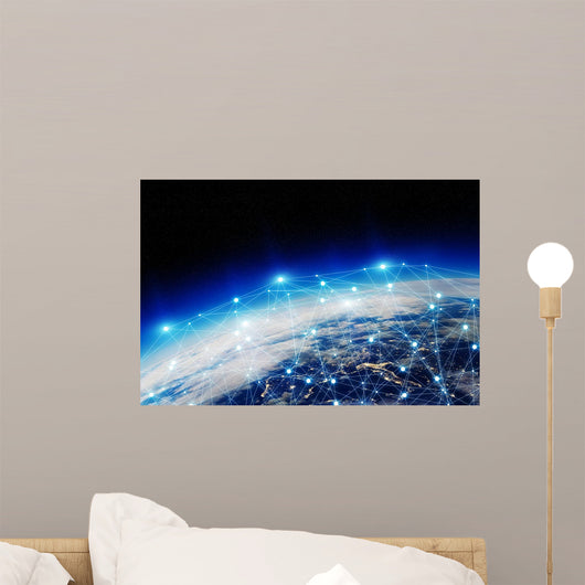 Global Network and Data Wall Decal
