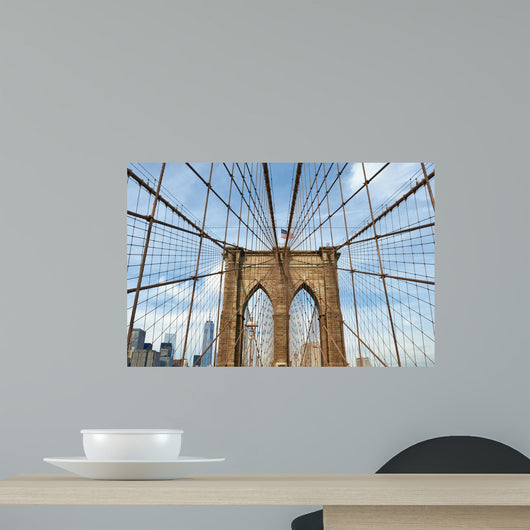 Brooklyn bridge pillar, New York City Wall Mural