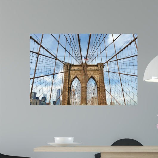 Brooklyn bridge pillar, New York City Wall Mural