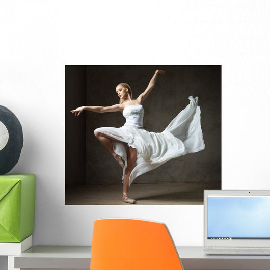 Beautifully Flowing Ballet Dancer Wall Decal
