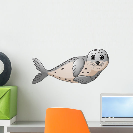 Cute seal cartoon Wall Decal
