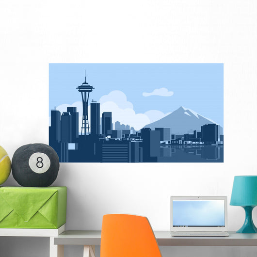 Seattle Skyline Wall Mural