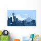 Seattle Skyline Wall Mural