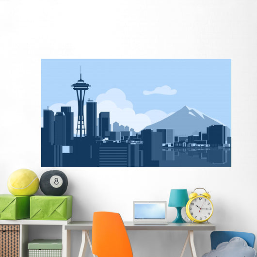 Seattle Skyline Wall Mural