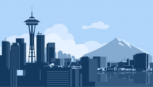 Seattle Skyline Wall Mural