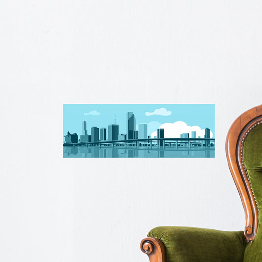 Miami Skyline Wall Decal