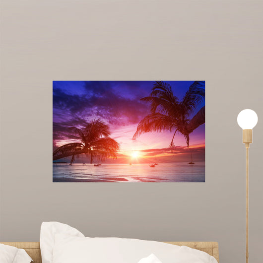 beach sunlight flar Wall Mural