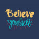 Motivation and Dream Lettering Concept Wall Mural
