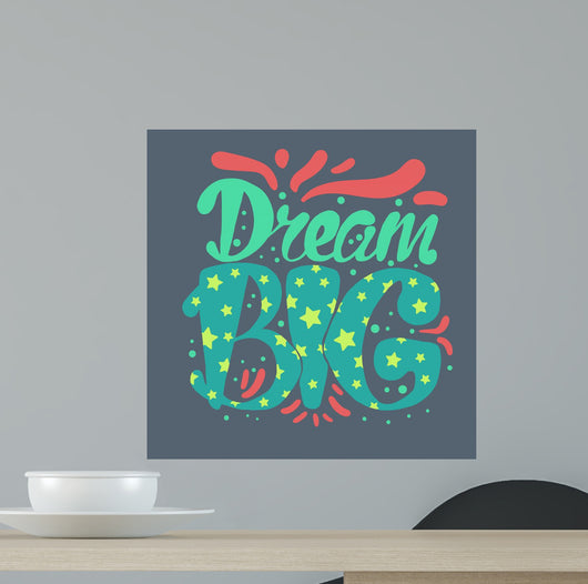 Motivation and Dream Lettering Concept Wall Mural