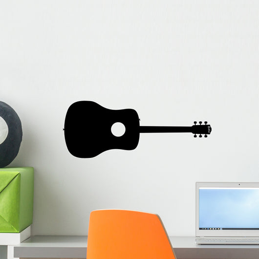 Acoustic Guitar Silhouette Wall Decal