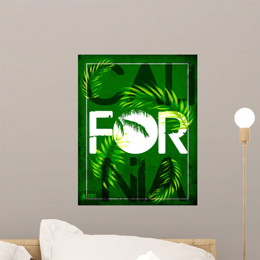 Summer tee graphic design miami california Wall Mural