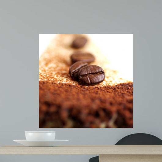 Cake With Coffee Beans Wall Mural