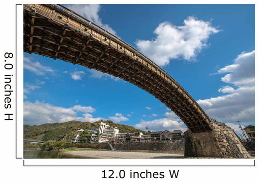 Kintai Bridge in Iwakuni, Hiroshima, Jpapan. Wall Mural