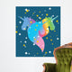 Rainbow Unicorn Starry Blue Wall Decal