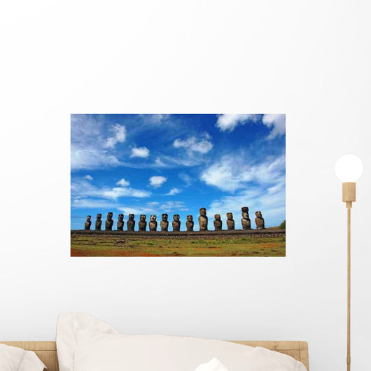 15 Moai Ahu Tongariki Wall Decal Design 3