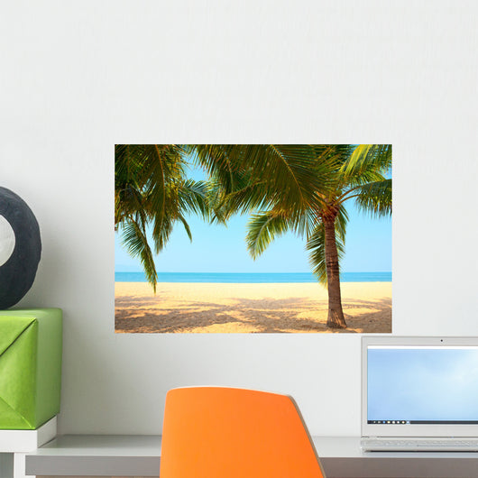 Palm Trees on the Beach Wall Mural