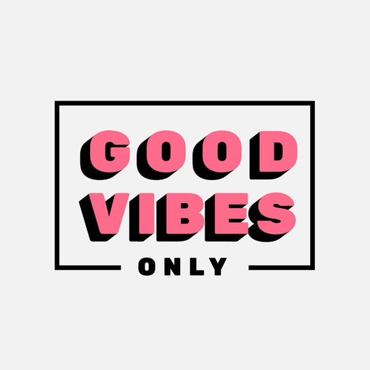 Good Vibes Only Lettering Wall Mural