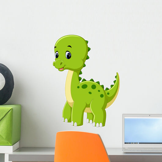 Cute dinosaur cartoon Wall Decal