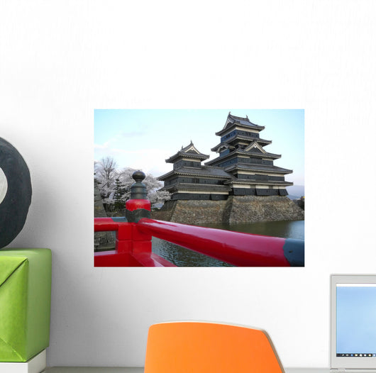 Matsumoto Castle during Sakura Wall Mural