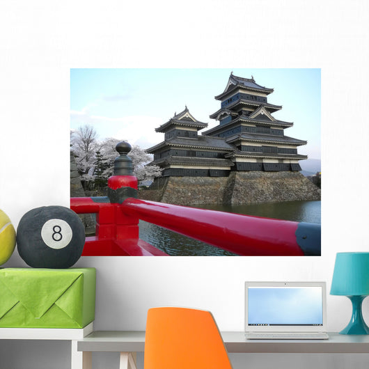 Matsumoto Castle during Sakura Wall Mural