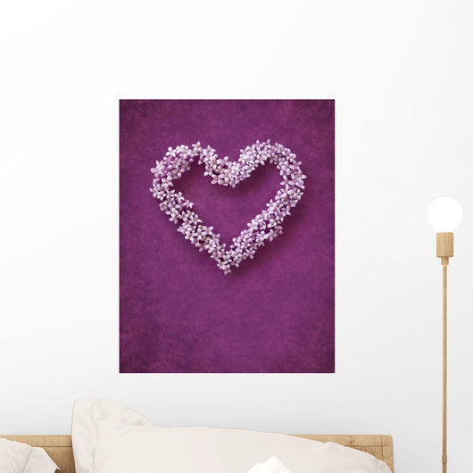 Floral heart shape Wall Mural