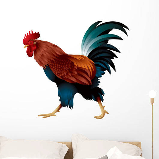 Rooster, the symbol of the Chinese New Year 2017 realistic color vector illustration  Wall Decal
