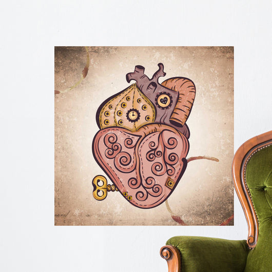 Steampunk Heart Wall Decal