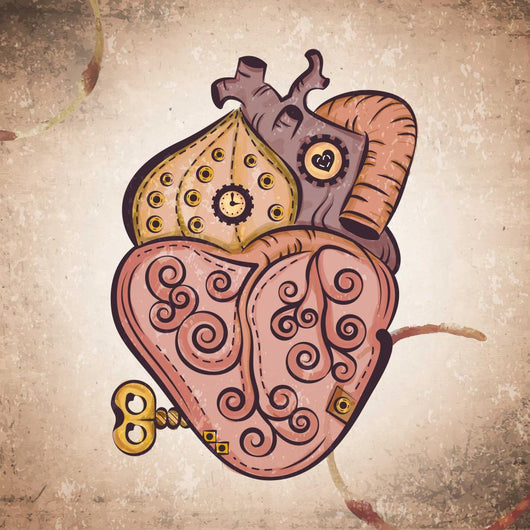 Steampunk Heart Wall Decal