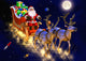 santa claus in his sledge Wall Mural