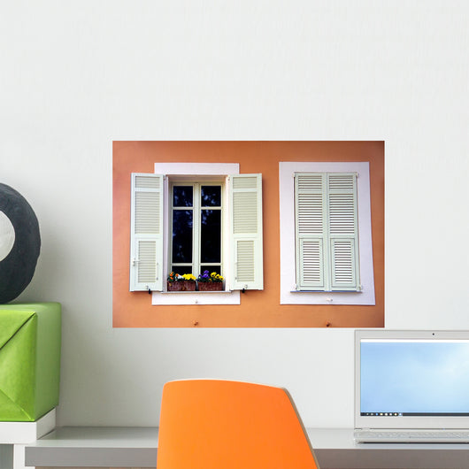 White Shutters Wall Mural