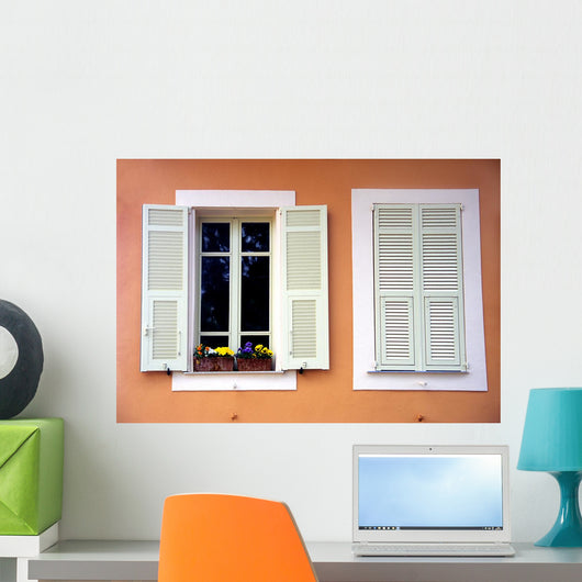 White Shutters Wall Mural