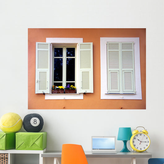 White Shutters Wall Mural