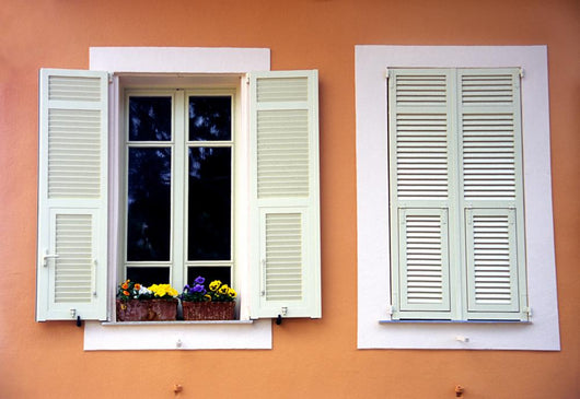 White Shutters Wall Mural