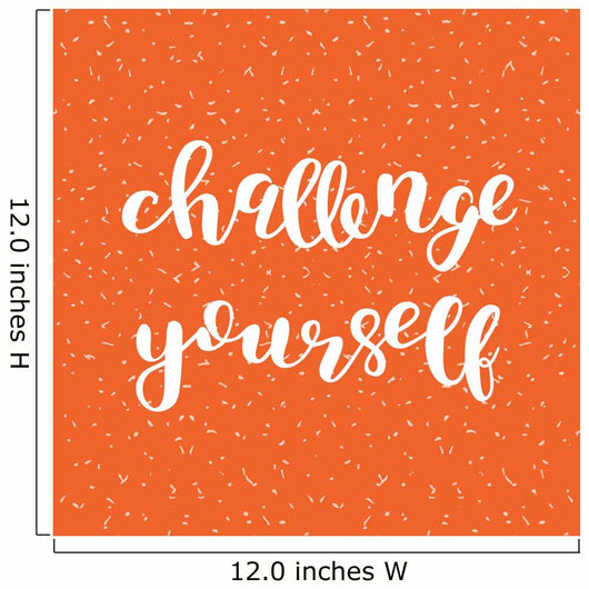 Challenge yourself. Brush lettering. Wall Mural