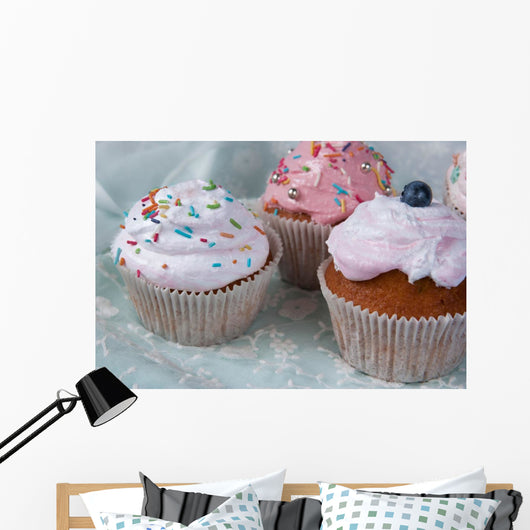 Cupcakes Birthday Party for Wall Mural