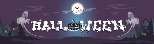 Happy Halloween Ghosts House Card Banner Wall Mural