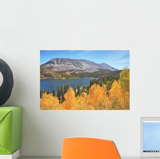 Magic beauty blue lake in Yosemite Park Wall Mural